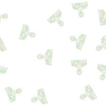 Golf player glyph seamless pattern Stock Illustration