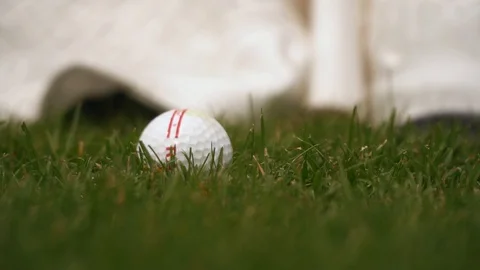Golf player hitting golf ball Stock Footage 121110706
