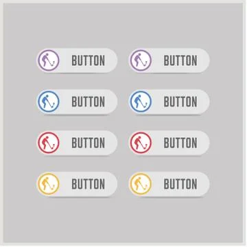 Golf Player Icon Illustrazione stock