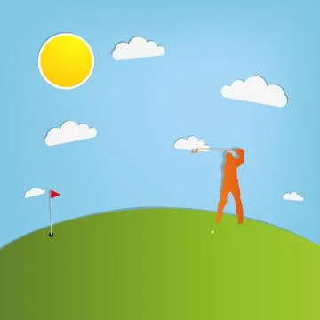 Golf player Stock Illustration