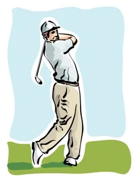 Golf player Stock Illustration