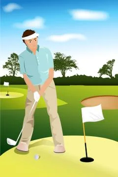Golf player Stock Illustration