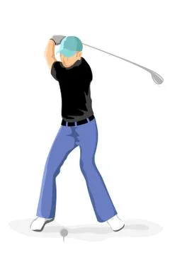 Golf player Illustrazione stock