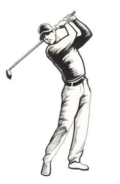 Golf player Illustrazione stock