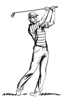 Golf player Stock-Illustration
