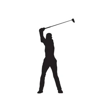 Golf player isolated vector Stock Illustration
