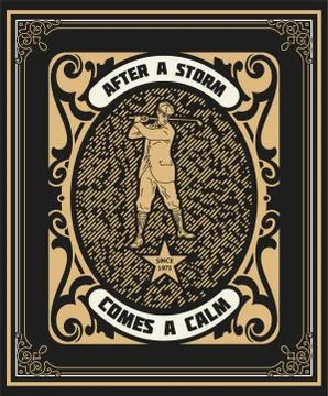 Golf player label Stock Illustration