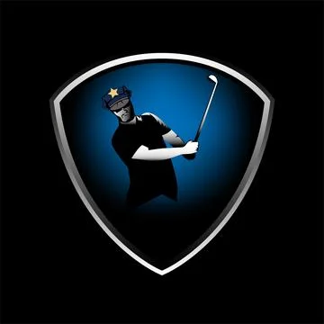 Golf player logo Stock Illustration