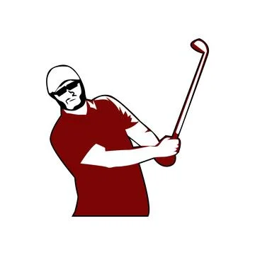 Golf player logo Stock Illustration