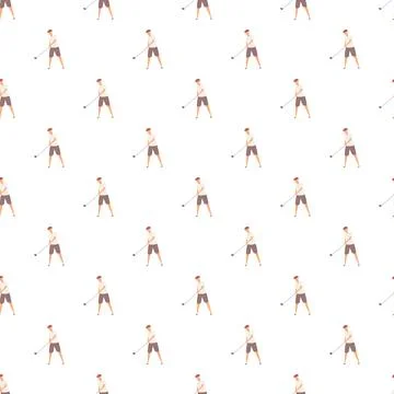 Golf player pattern preparing for a swing Stock Illustration