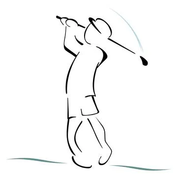 Golf player symbol Stock Illustration