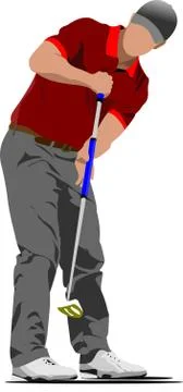 Golf player. vector illustration Stock Illustration