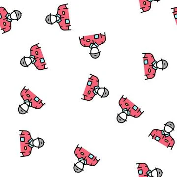 Golf player vector seamless pattern Illustrazione stock