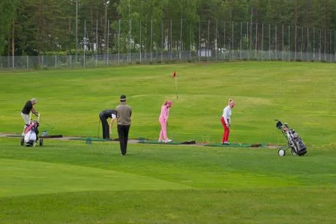 Golf players. Stock Photos