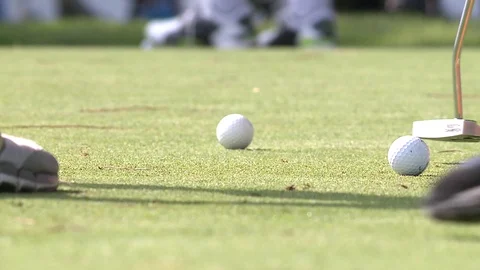 Golf playing, golf ball and feet Stock Footage 86792225