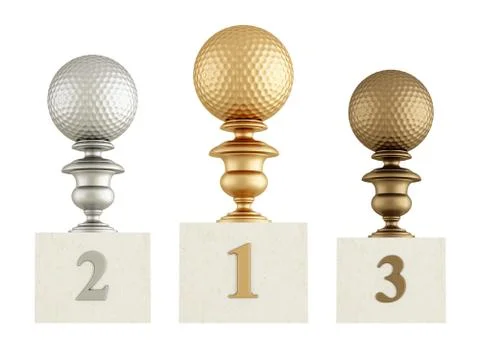 Golf podium Stock Illustration