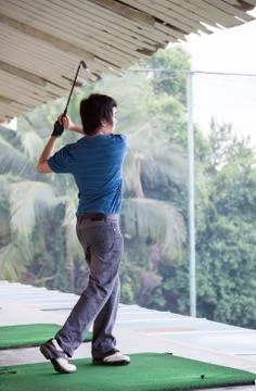 Golf practice Stock Photos