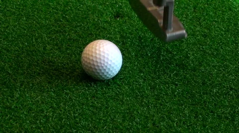 Golf put high angle- HD  Stock-Footage 498124