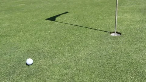 Golf - Put in Hole from left hand side Stock Footage 11132494