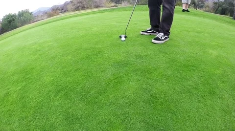 Golf Putt 2 Stock Footage 48861911