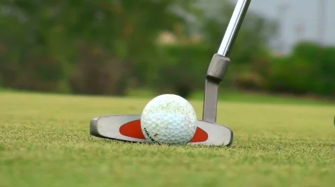 Golf putt - HD Stock Footage 514677