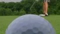 Golf Putt Hits Camera HD Footage