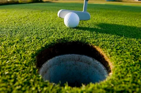 Golf putt Stock Photos