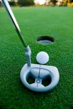 Golf putt Stock Photos