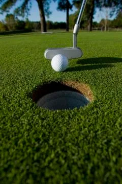 Golf putt Stock Photos