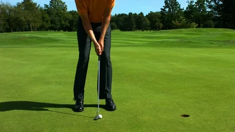 Golf putt in super slow motion Stock Footage 103327979