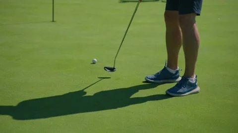 Golf putter in slow motion 100FPS Video stock 236954455