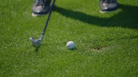 Golf putter in slow motion Stock Footage 236954450