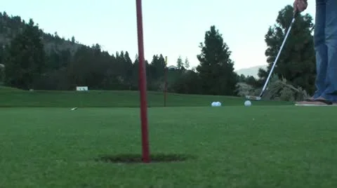 Golf Putting Green Stock Footage 12744333