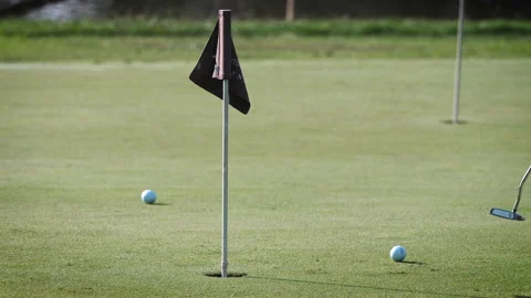Golf putting green Stock Footage 259182072
