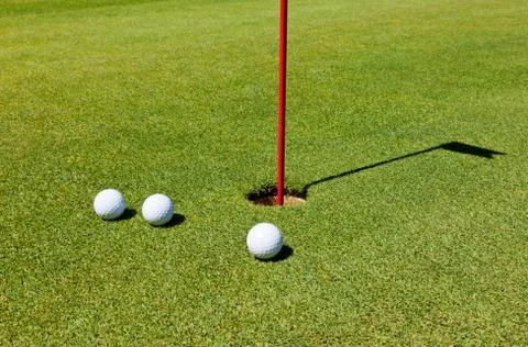 Golf: putting green Stock Photos