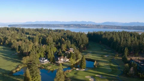 Golf resort accommodation, grounds and course. Stock-Footage 88045876