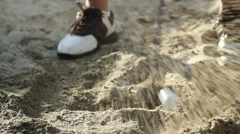 Golf Sand Trap 库存影片 62208308