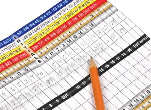 Golf scorecard 스톡 사진