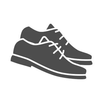 Golf shoes solid icon, golf concept, Golfer boots sign on white background 스톡 일러스트