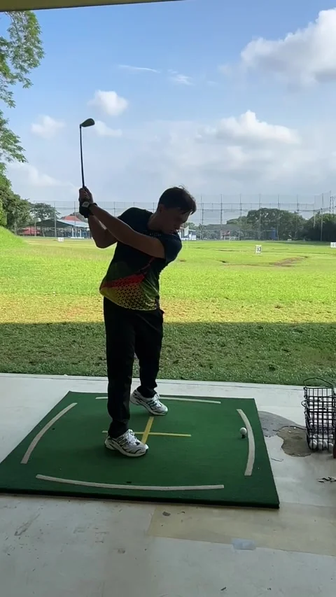 Golf slow motion at the driving range Stock Footage 301436778