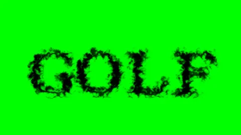 Golf smoke text effect green isolated background Stock Footage 138722923