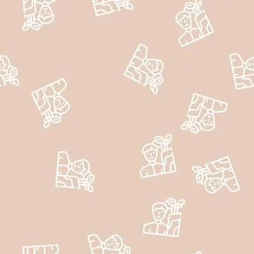 Golf sport game line vector seamless pattern Illustrazione stock