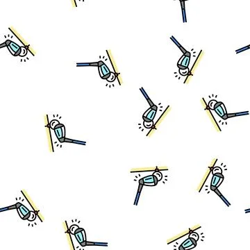 Golf sport game vector seamless pattern 스톡 일러스트