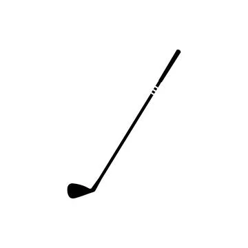 Golf stick silhouette vector flat illustration design. Stock Illustration