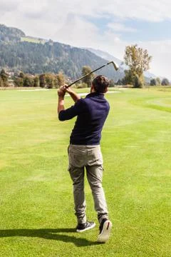 Golf stroke 스톡 사진