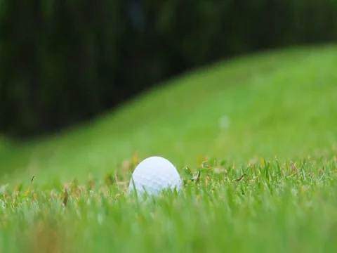 Golf stroke with wedge Stockbeeldmateriaal 69774260