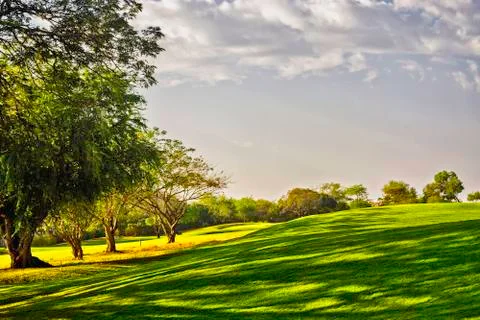 Golf sunrise Stock Photos