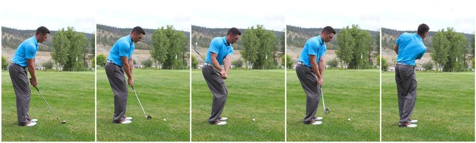 Golf swing combo 스톡 사진