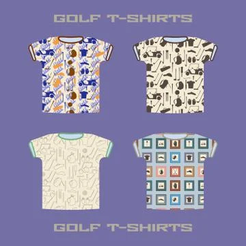 Golf t-shirt template vector illustration. Stock Illustration