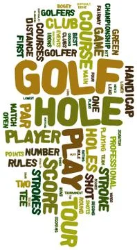 Golf tag cloud Stock Illustration